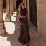 Women's Clothing INS Explosive Fashion Temperament Retro High-Waist Print Body