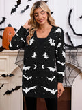 New Women's Sweater Halloween Bat With Long-Sleeved Cloaked Shirt