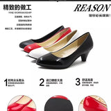 Autumn New High-Skinned Women's Singles Light Mouth Round Head To Help Thick Heel Large Working