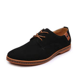 Zingj Leather Shoes Daily Casual Shoes Frosted Men's Leather Shoes Lace-Up Tide Shoes Large Size Men's Single Shoes Wenzhou