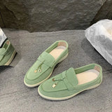 New Small Fashion Leisure Flat Base Lazy One Foot Comfortable Soft Soft-Sided White Shoes