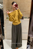 Xixi 2025 Autumn New White Label Elegant Collar Knitted Shirt With Long-Sleeved Top Sweater Female
