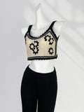 Zingj Vest Female Summer Wear Embroidered Flower Design Feeling Inside The Knit Sling Sweet Spicy Wind Embroidered