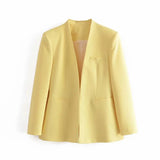 New Multi-Color Solid-Color Slimming Simple Leisure Suit Jacket