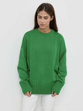 Sales Of Solid Color Round-Neck Sweater Women 2025 Burst Soft Knitted