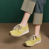 Layer Of Cow Skin Retro Sports Casual Shoes Single Shoes 2025 Spring And Summer New Leather Soft-Soled Forrest Shoes Old Dad