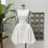 Simplicity 2025 Women's Clothing Sexy Atmosphere Fashion Women U Back Solid Color Sleeveless Waist