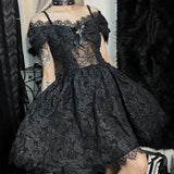 Autumn And Winter Women's Temperament Lace Splicing Sling Net Sexy Fashion