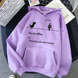 And Winter New Harajuku Sweatshirt Couple Shirt Personality Retro Dinosaur