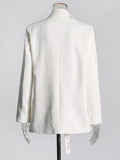White Temperament Blazer Women's Autumn And Winter 2025 New Small Casual Loose Korean