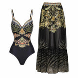 2025 New Swimsuit Two Sets Of Holiday Bikini Beach Sexy Bikini Conjoined Conservative Swimsuit