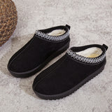Winter New National Women's Cotton Shoes Half-Dragging Snow Boots Cotton Slippers Lace Is Very Explosive
