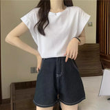 Zingj Sense Small Flying Sleeve T-Shirt Women's Summer 2024 New Loose Shirt Short-Sleeved Student Jacket