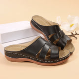 Spring And Summer New Large Size Women's Shoes Slippers Women's Slope And Fish Mouth Large Size Cool Slippers