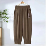 Mother Pants Summer Thin Eight-Point Pants High Waist Straight Middle-Grade Women's Trousers Loose
