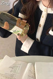 Winter Women Loose Cropped Knitted Sweater Cardigan Casual Ladies Womens Thick Cardigans Korea New