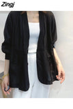 Women Blazers Sun-proof Summer Sheer Fashion Casual Korean Style Breathable Cozy All-match Outerwear Elegant Female Office