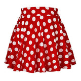 Summer Hot Wave Dot Mini Skirt Red