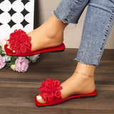 Flat Bottom Square Head Slippers Women New External Wearing Casual Light Beach Cool Slippers
