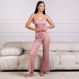 Pajamas Female Lace Lace Sling Trousers Sexy Royal Elder Sister Lady Home Clothes Two