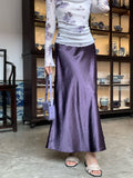 Xixi 2025 Spring New Temperament High-Waisted Half-Body Skirt Heavy Imitation Acetic Acid-Bated Ass Skirt Women