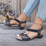 Ladies Sandals 2025 Spring And Summer Slope With Metal Buckle Fish Mouth Casual Ladies