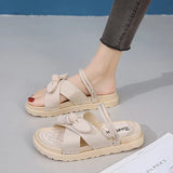 Red Cool Slippers Female Fairy Summer Outside Wearing Ins Tide 2025 New Fashion Out Burst Thick-Soled Beach