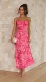 Zingj Summer Fashion New Sexy Sling Back Hollow New Printed Dress