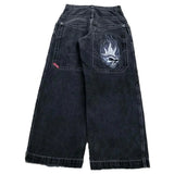 Printed Baggy Jeans For Men's 2K Casual Wide-Legged