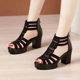 Fashion Sandals Women 2025 Summer New Fish Mouth Toe Roman Sandals With Breathable Mother