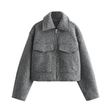 Spring And Autumn Women's Street Fashion Soft And Short Jacket Jacket Coat Soft