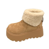 Integrated Snow Boots Plus Velvet Low Help Thickened Velvet Outside The Northeast Wear-Resistant Anti-Slip Thick-Sed Thick-Solvable Winter Cotton
