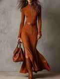 Fashion Style In Autumn And Winter 2025, Zippered And Straight-Fork