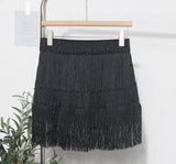 Shiny Tassel Dress Girl Autumn Design Small Babes Dance Irregular A Short Skirt