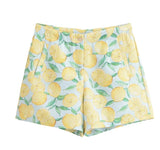 Women's INS Burst Linen-Blend Printed Shorts