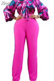 Pieces Women's Sets Summer Autumn Flower Print Blouse Shirt Suit Tops And Pants Suits Dashiki African Set Tracksuit
