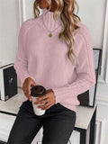 Women's Clothing Pure Color Buffet With Long-Sleeved Sweater Autumn And Winter High Collar