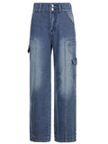 Bleached Pocket Cargo Jeans- Outfit