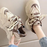 Ancient Dad Shoes Women In The Autumn Of 2025 New Mesh Breathable Increase Women's Shoes Port Wind Low Help Sports Leisure