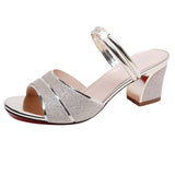 New Women's Sandals Slippers High Heel Thick Heel Summer New Women's