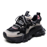 Layer Of Cowhick Thick-Bottomed Old Dad Shoes Autumn New Coloring Sports Single Shoes Leather Casual