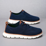 New Lightweight Lace Casual Men's Shoes Breathable Flying Woven Oleals Outdoor Sports Walking Shoes Men's Large