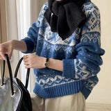 Fair Island Jail Sweater Women's Autumn/Winter Ambience Knitted Sweater Spring And Autumn Languid Wind