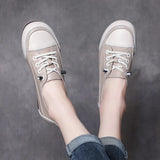 And Summer Soft Leather Soft Soles Women 2025 Flat Leathery Lazy Shoes Women's Shoes
