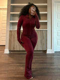 Spring And Summer New Sports Casual Women's Sexy Tight Long-Sleeved Horn Two