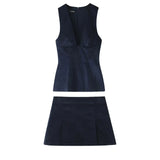 Women's Clothing INS Burst Fashion Casual Sleeveless Cordless Vest Top + Mini
