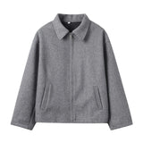 Women's Clothing Explosion Fashion Street Retro Style Simple Collar Hair