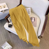 Zingj Wide Leg Pants Women's Pants Spring And Autumn 2024 New High Waist Hanging Feeling Straight Tube Advanced Sense Show Thin Pink Pants