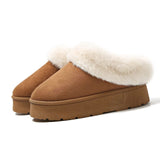 New Large-Size Snow Boots A Foot Pedaling High-End Warm Large-Size Women's Cotton Shoes Increase The Thick Bottom
