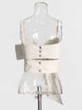Sexy Fashion Temperament Design Top Dress 2025 Summer New Cross Bow Tie With Ultra-Short Breast Slings
